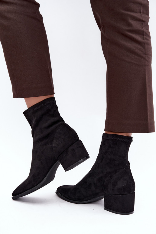 Bottines à talons pour femmes de type Klocek en couleur noire Rosley