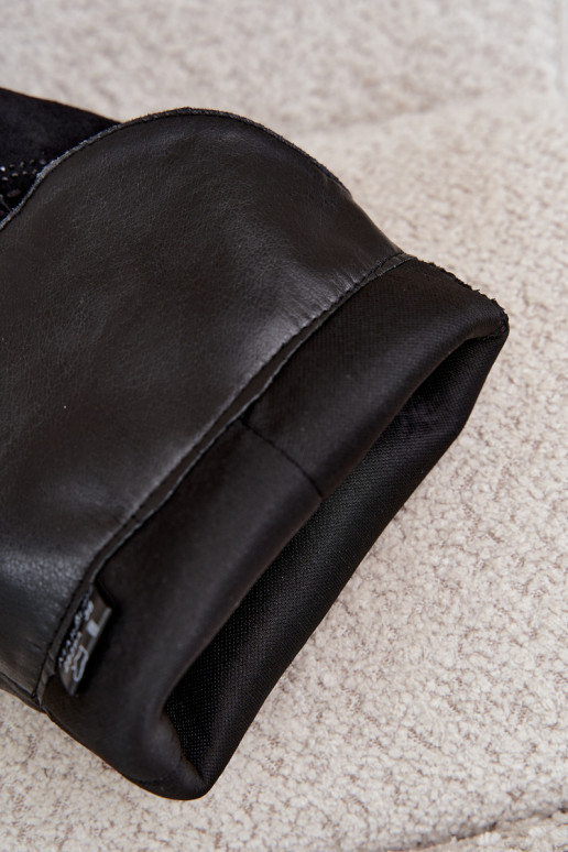 lange Cowboy-Stiefel mit Dekoration am Schaft in schwarzer Farbe Greyla