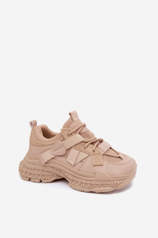 sneakers met strepen in zandkleur Ellery