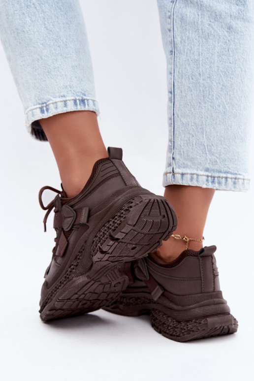 Sneaker mit Streifen in Schokoladenfarbe Ellery