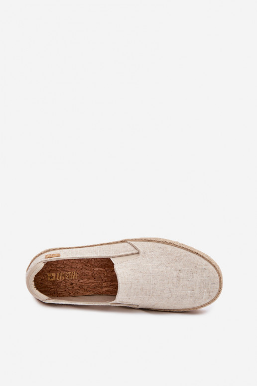 Zandkleurige espadrilles met platform Big Star TT274089