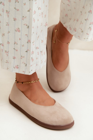 Damen Ballerinas Barefoot in Sandfarbe Hollin 2