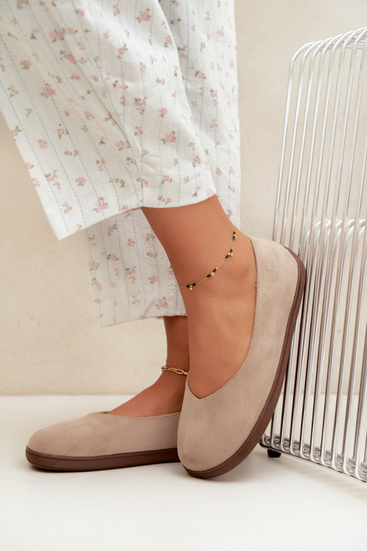 Damen Ballerinas Barefoot in Sandfarbe Hollin