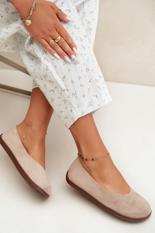 Damen Ballerinas Barefoot in Sandfarbe Hollin