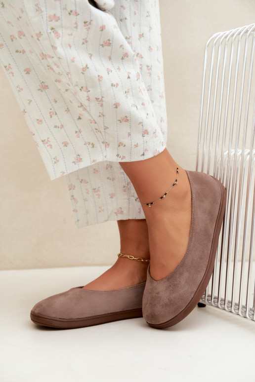 Damen Ballerinas Barefoot in Lehmfarbe Hollin