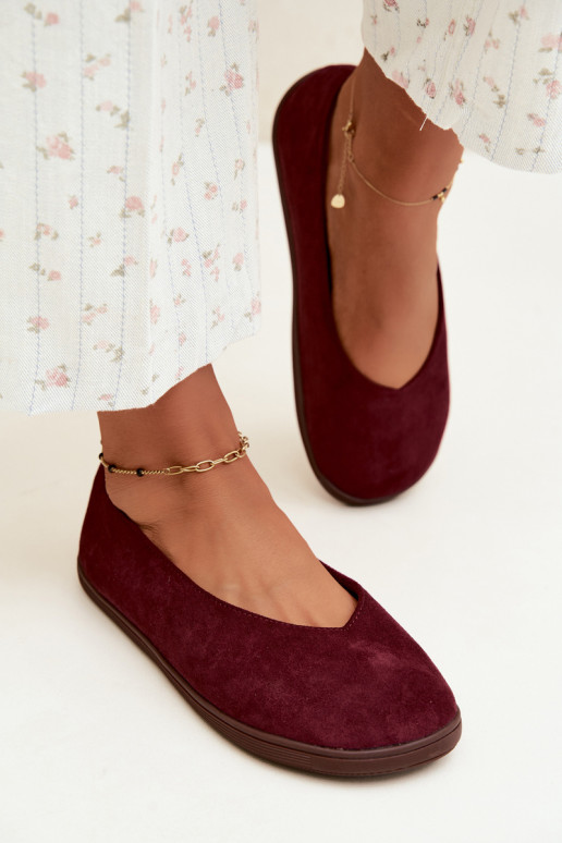Ballerines pour femmes Barefoot en couleur bordeaux Hollin