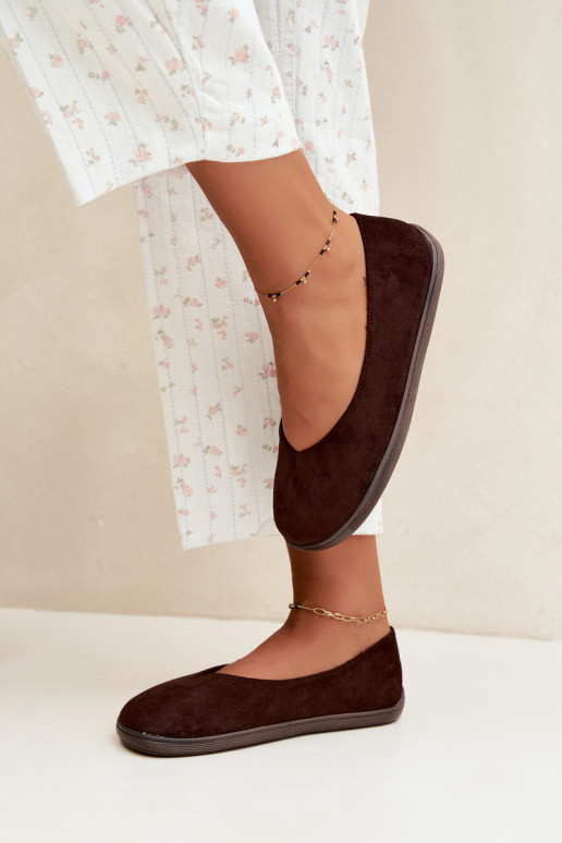 Ballerines pour femmes Barefoot en couleur chocolat Hollin