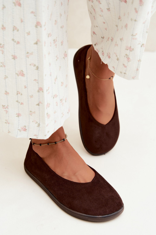 Ballerines pour femmes Barefoot en couleur chocolat Hollin