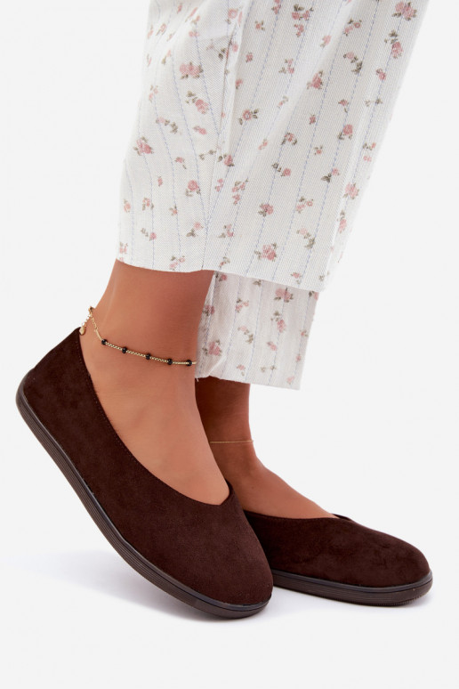Ballerines pour femmes Barefoot en couleur chocolat Hollin