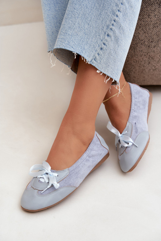 Ballerines sportives bleues avec des détails élégants Peonia
