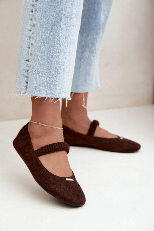 Chocolade sandalen met decoratieve details Brinelle