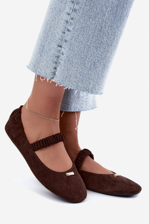 Chocolade sandalen met decoratieve details Brinelle