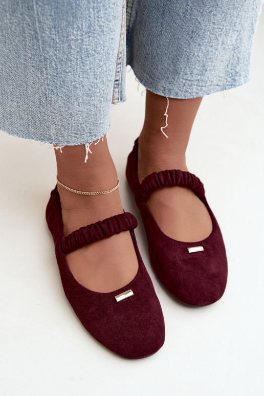 Bordeaux kleurige sandalen met decoratieve details Brinelle