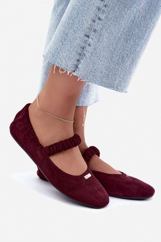 Bordeaux kleurige sandalen met decoratieve details Brinelle