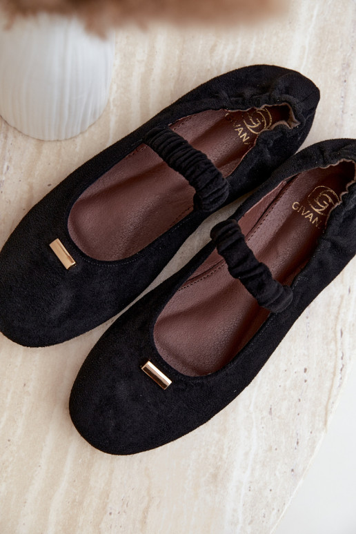 Sandales noires avec détails décoratifs Brinelle
