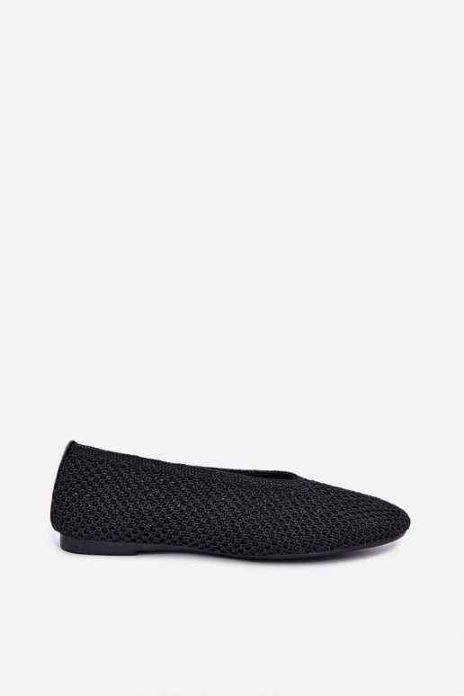 Ballerines avec motifs et résille couleur noire Calmore