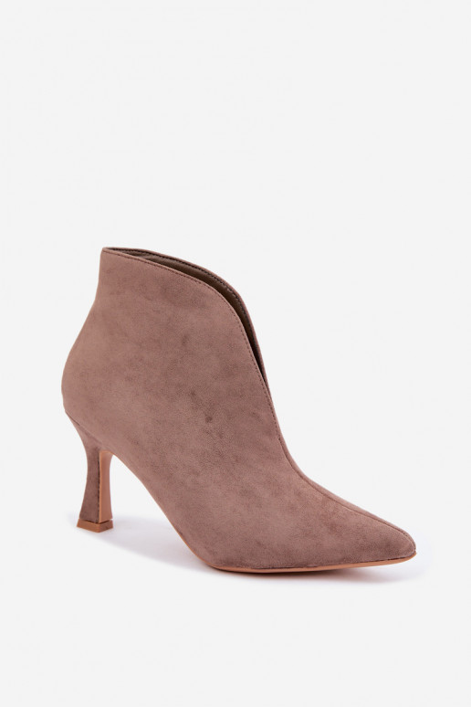 bottines pour femmes avec découpes et talons en sable Jelya