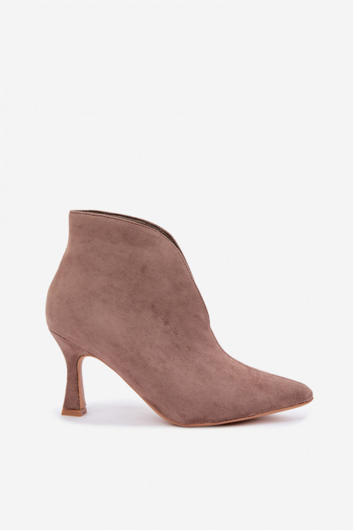bottines pour femmes avec découpes et talons en sable Jelya