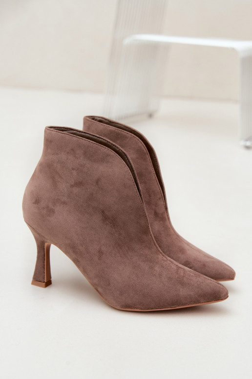 bottines pour femmes avec découpes et talons en sable Jelya