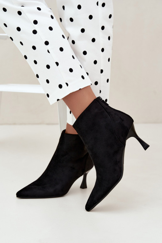 bottines isolées pour femmes avec talons en noir Elsya