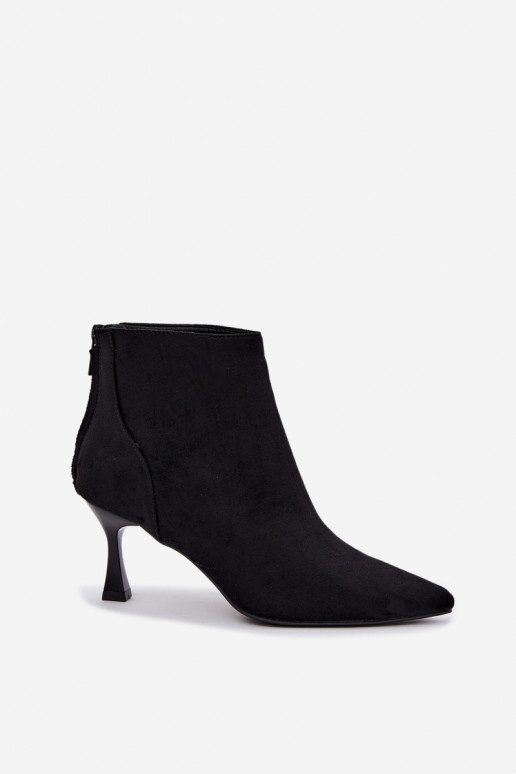 bottines isolées pour femmes avec talons en noir Elsya