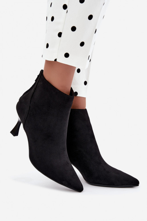 bottines isolées pour femmes avec talons en noir Elsya