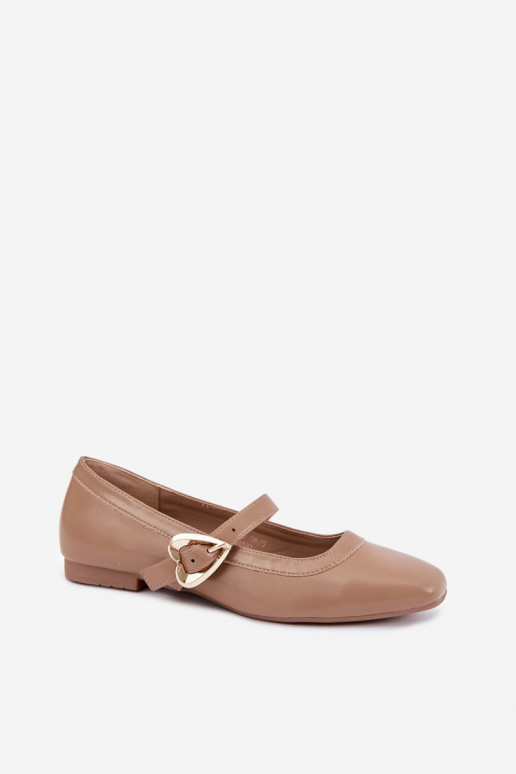 ballerines avec boucles et cœurs en sable Relsa