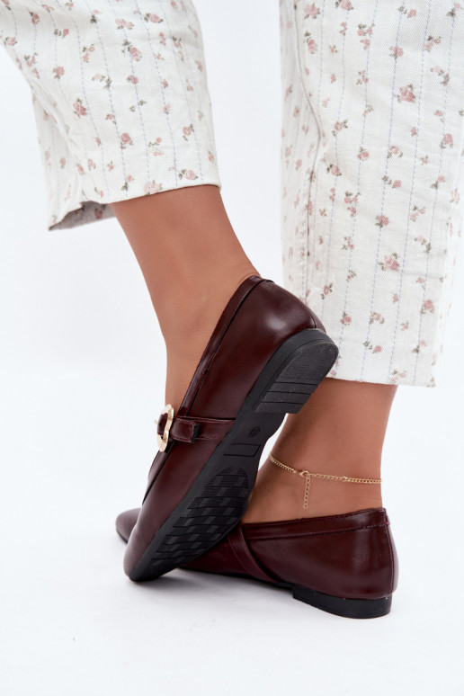 ballet flats met gespen en hartjes in bordeaux Relsa