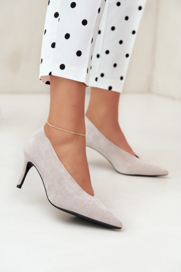 suède damesschoenen in grijs Brenya 2