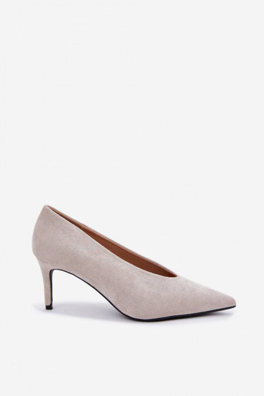 suède damesschoenen in grijs Brenya