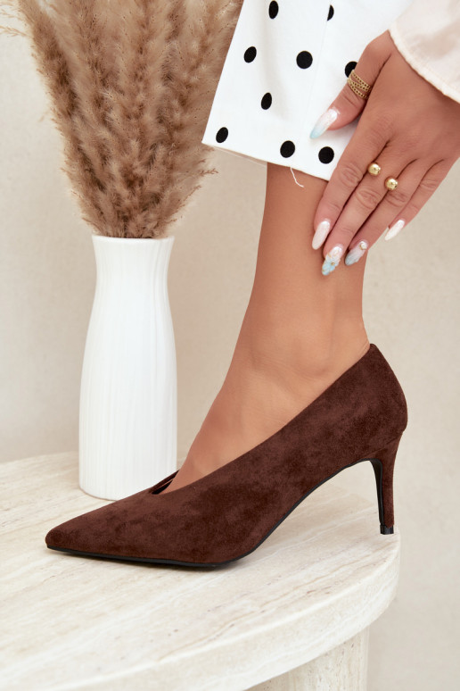Damen Schuhe aus Wildleder in Schokolade Brenya