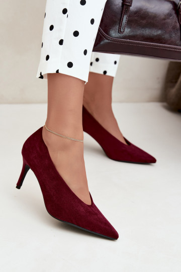 suède damesschoenen in bordeaux Brenya 2