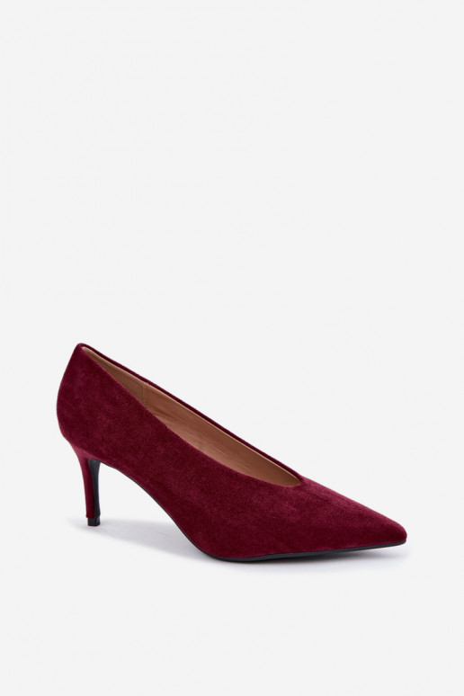 chaussures en daim pour femmes en bordeaux Brenya