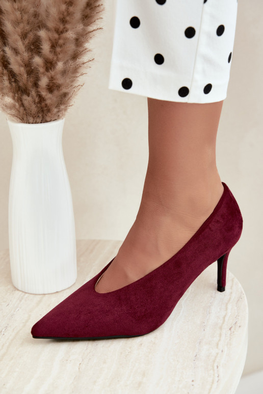 chaussures en daim pour femmes en bordeaux Brenya