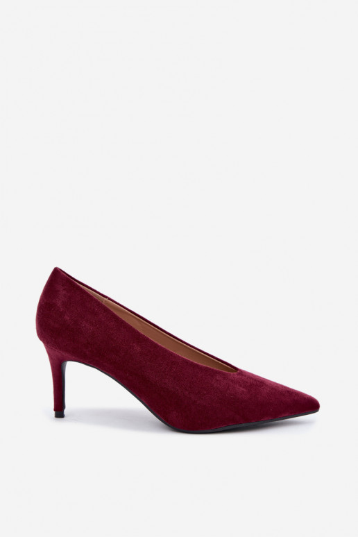 suède damesschoenen in bordeaux Brenya
