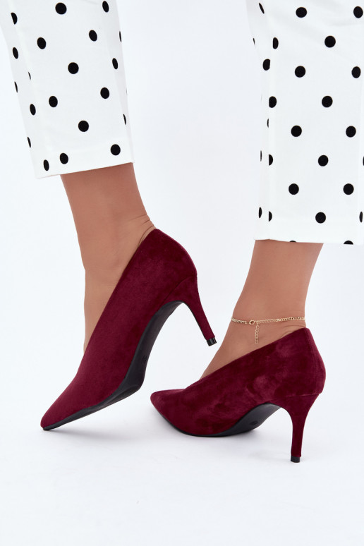 chaussures en daim pour femmes en bordeaux Brenya