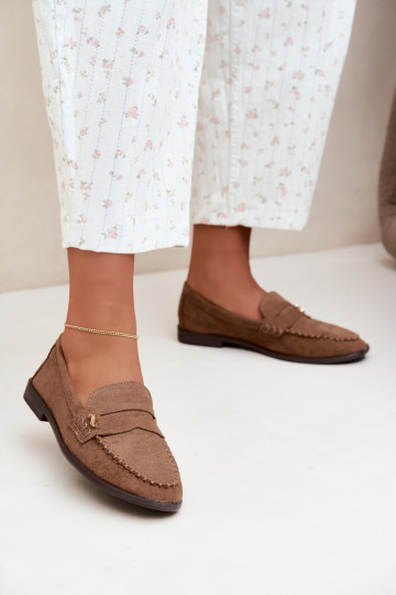 mocassins femmes avec détails décoratifs couleur marron Treya