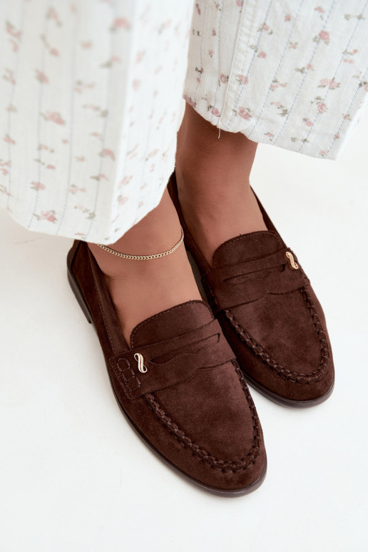 mocassins femmes avec détails décoratifs couleur marron Treya