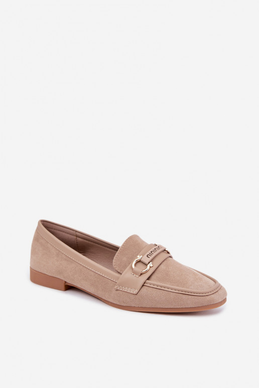 mocassins femmes avec éléments élégants couleur sable Evelora