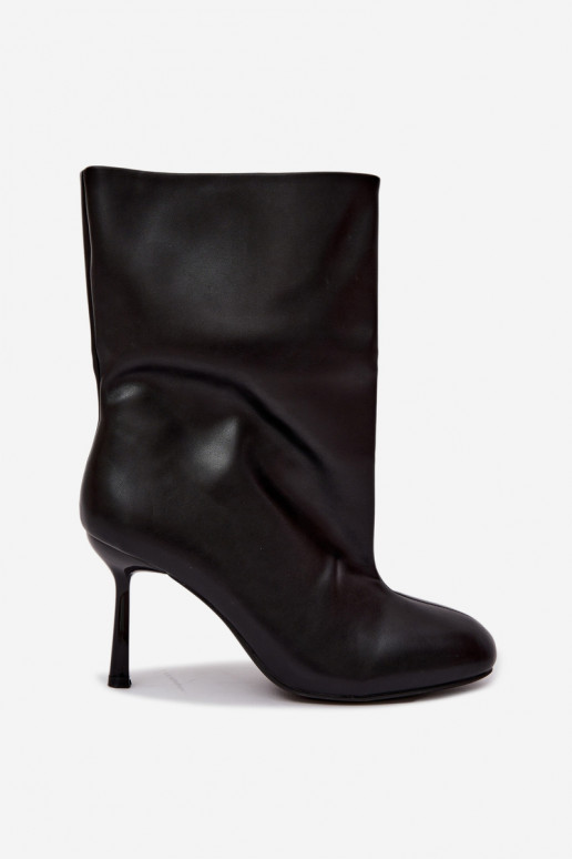bottines à enfiler avec talons fins en couleur noire Jalisa