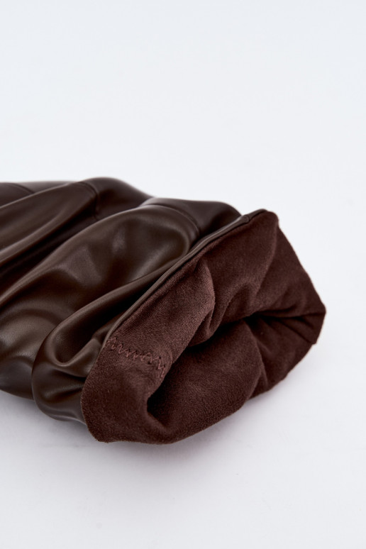 Instap dames slouchy enkellaarsjes met dunne hakken in chocolade kleur Harissa