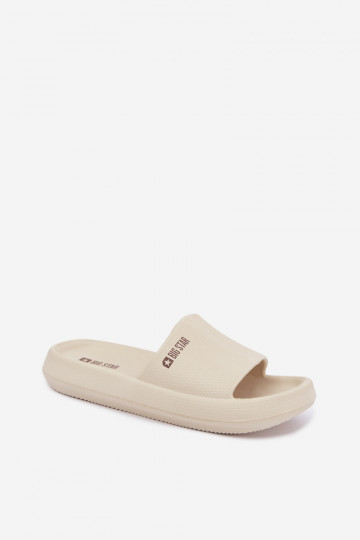 Dames lichte slippers Big Star UU274087 in zandkleur