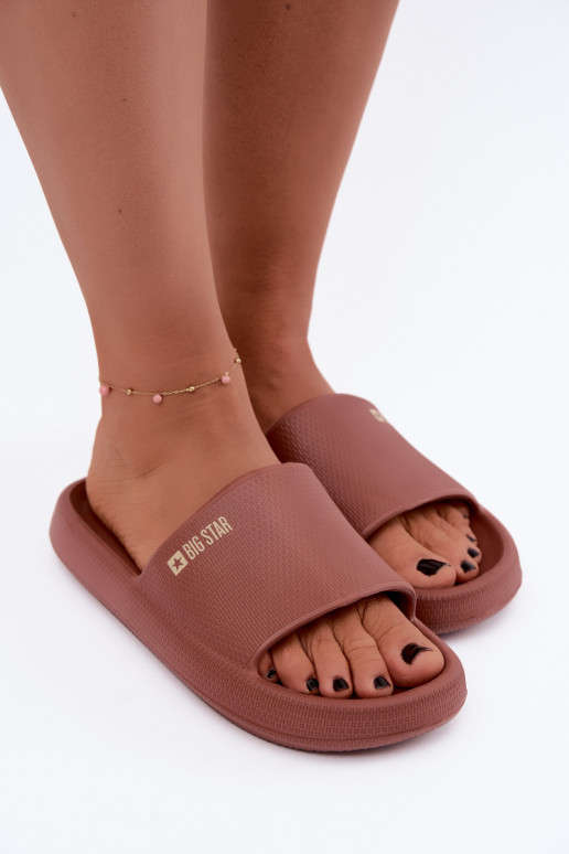 Chaussons légers pour femmes Big Star UU274088 en couleur marron