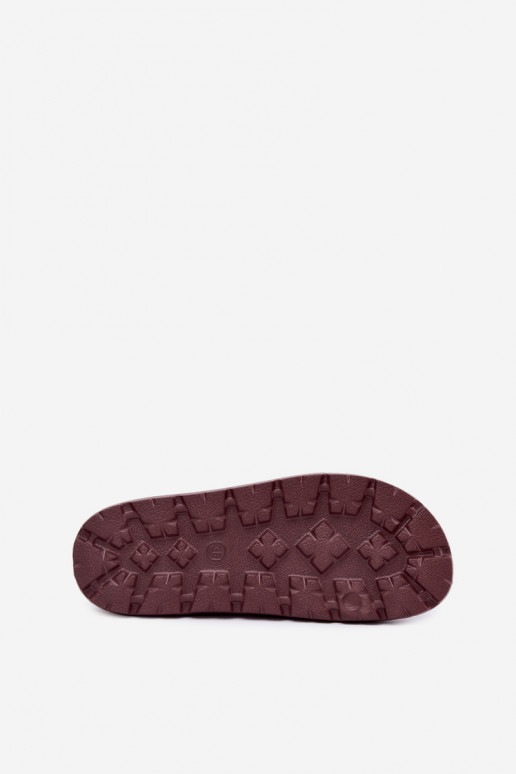 Dames lichte slippers Big Star UU274075 in bruine kleur