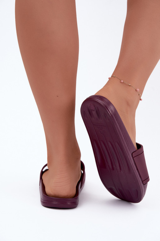 Chaussons pour femmes Big Star UU274070 en couleur bordeaux