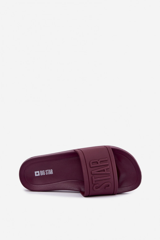 Chaussons pour femmes Big Star UU274070 en couleur bordeaux