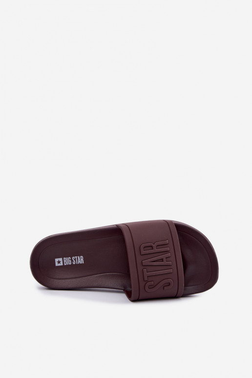 Dames slippers Big Star UU274072 in chocolade kleur