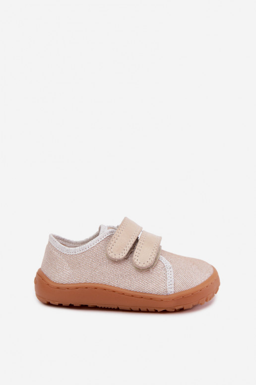 Kinderslippers Barefoot Froddo Canvas G1700440-1 Goud