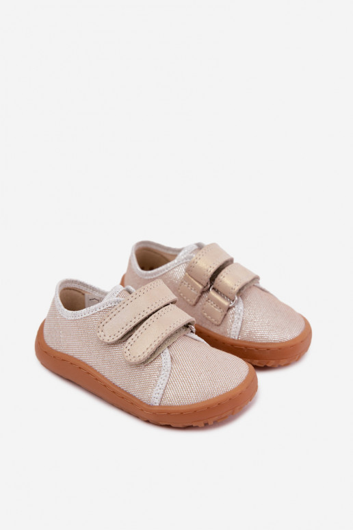 Kinderslippers Barefoot Froddo Canvas G1700440-1 Goud