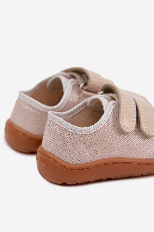Kinderslippers Barefoot Froddo Canvas G1700440-1 Goud